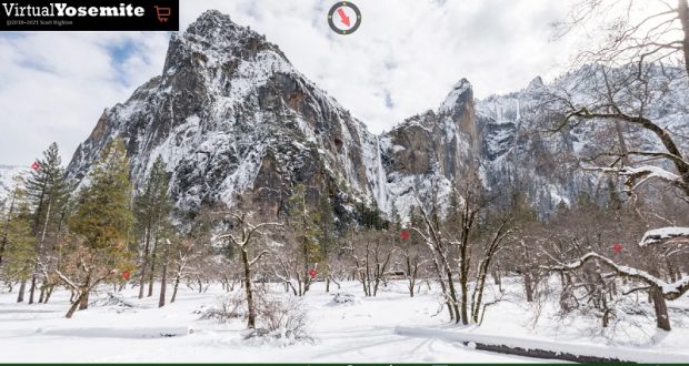 Image of Yosemite Valley in the winter.