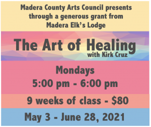 Image of a flyer for The Art of Healing. 