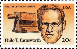 Image of a Philo Farnsworth postage stamp.