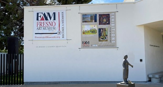 Image of the front of the Fresno Art Museum.