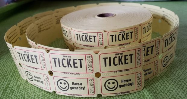 Image of a roll of raffle tickets.