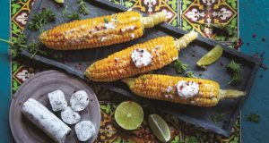 Image of grilled corn on the cob.