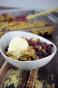 Image of a berry cobbler.