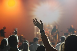 Image of a concert audience. 