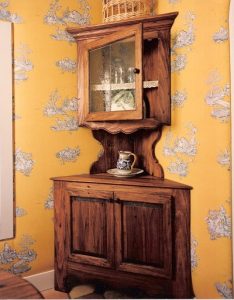 Image of a willow corner hutch.
