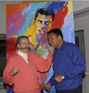 Image of Muhammad Ali with LeRoy Neiman.