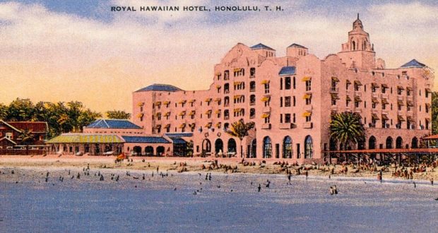 Image of the Royal Hawaiian Hotel.