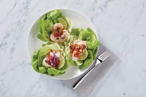 Image of Spicy Shrimp Remoulade in Lettuce Leaves.
