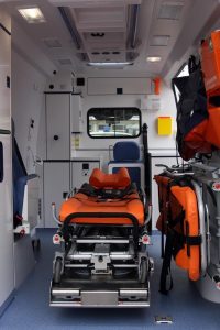 Image of the inside of an ambulance.
