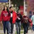 Image of Fresno State students walking to class.