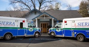 Image of the front of the Sierra Ambulance building.