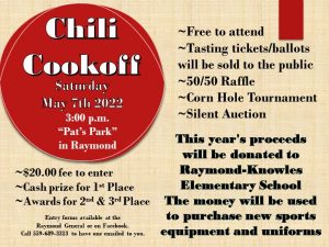 Image of the chili cookoff flyer.