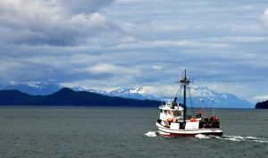 Image of a small fishing boat in Alaska.