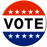 Image of a "VOTE" logo.