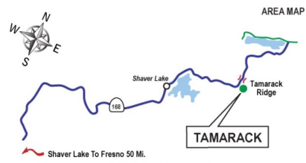 Image of a map of the Tamarack Sno-Park.