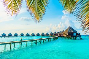 Image of a beach at Maldives. 