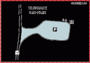 Image of a map of the Tamarack Sno-Park parking lot.