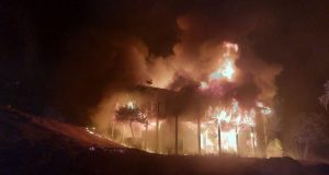 House Burning Oak Fire Mariposa County