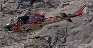 Image of a helicopter from Yosemite's Aviation Program. 