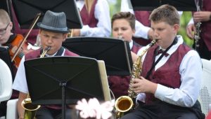 Image of students playing in a school band.