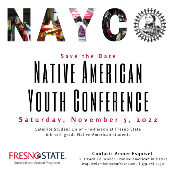 Flyer for the Native American Youth Conference.