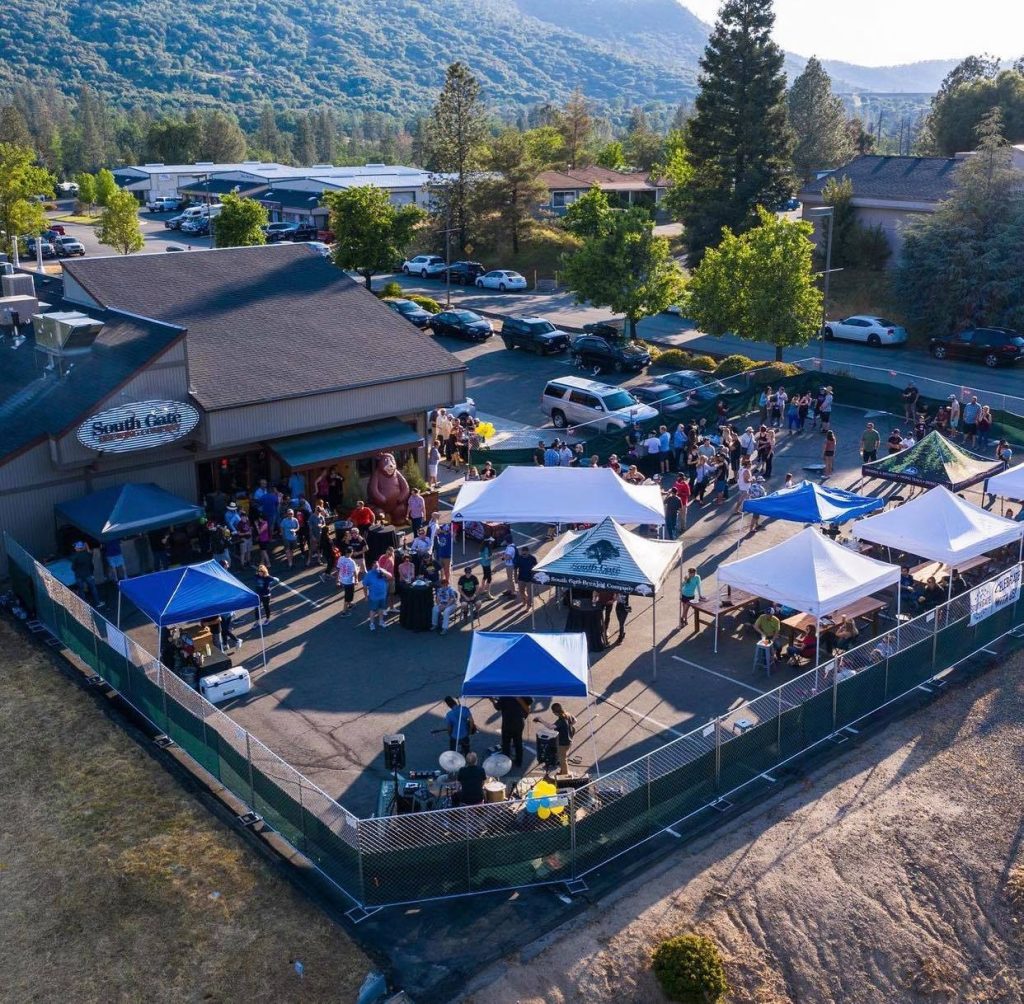 Image of South Gate Brewery Oktoberfest from a sky shot