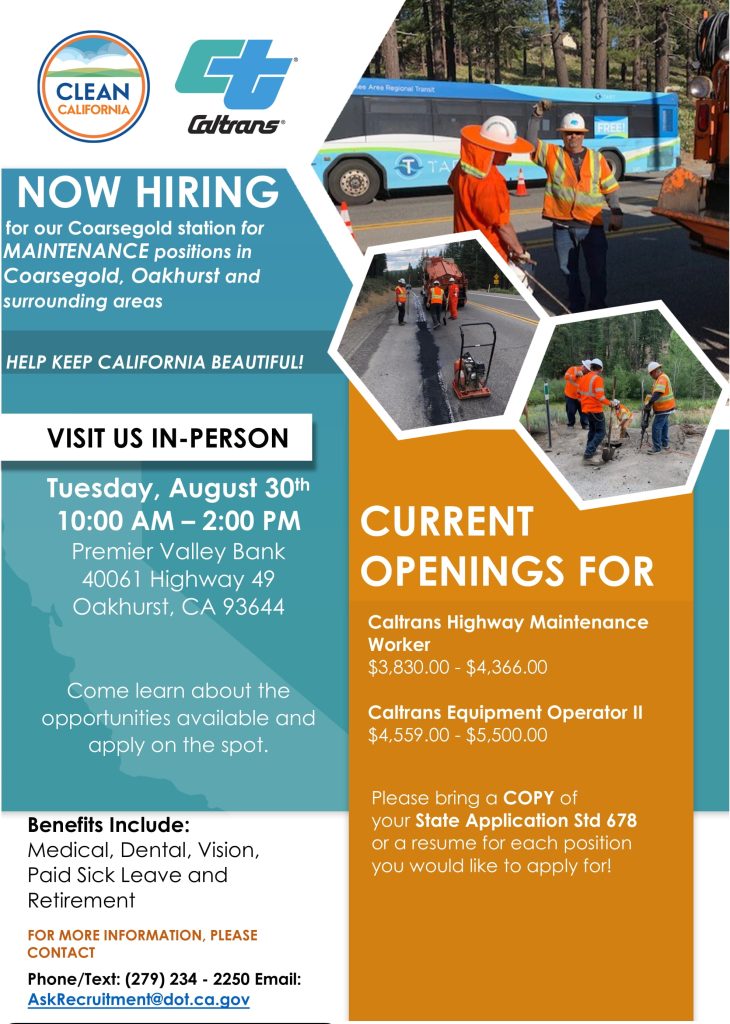 Image of the Caltrans event flyer. 