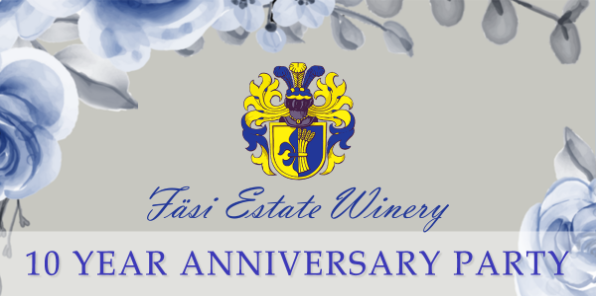 Flyer for the Fasi Estate winery 10th year anniversary