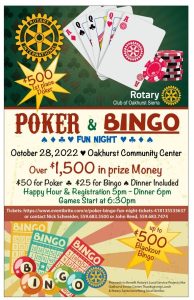 Image of the Poker & Bingo Night flyer.