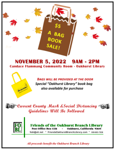 Flyer for a book sale