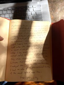 A guests journal entry