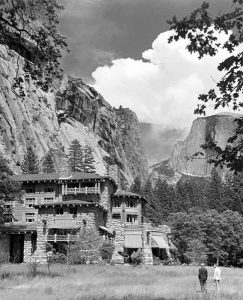 Image of the Ahwahnee Hotel. 
