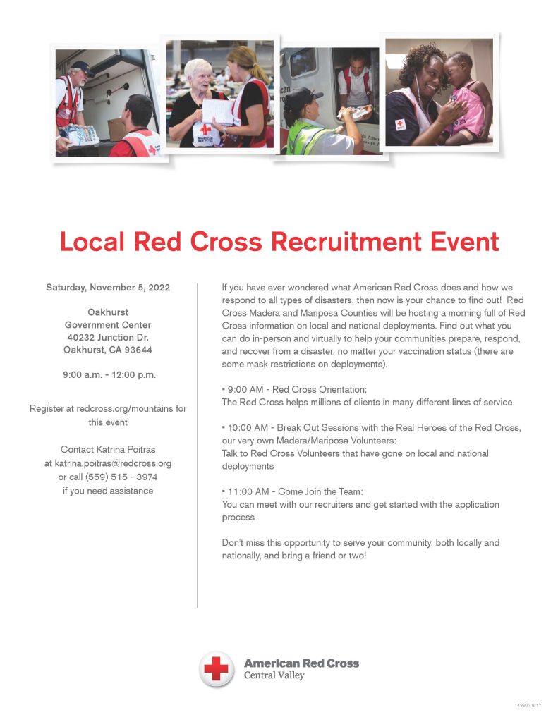 Flyer for red cross recruitment
