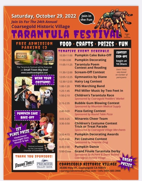 Image of the Tarantula Festival flyer. 