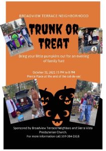 Flyer for a trunk or treat