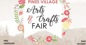 Image of the flyer for the Pines Village Arts & Crafts Fair.