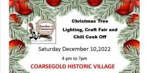Flyer for Coarsegold Christmas tree lighting