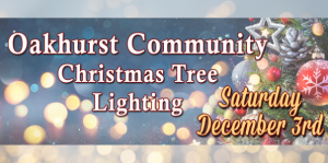 Flyer for oakhurst christmas tree lighting