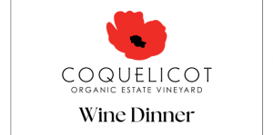 Flyer for Coquelicot Wine Dinner