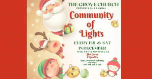 Header for the grove church community of lights