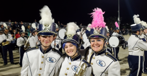 Image of YHS marching band members.