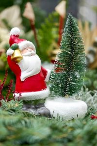 Image of a small Santa Claus figurine. 