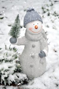 Image of a small snowman figurine.