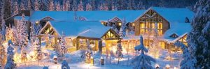 Image of Tenaya Lodge in winter.