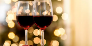 Image of two glasses of red wine. 