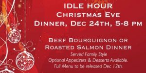 Header for Idle Hour Christmas Eve Dinner