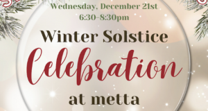Image of the flyer for Metta Yosemite's Winter Solstice celebration.