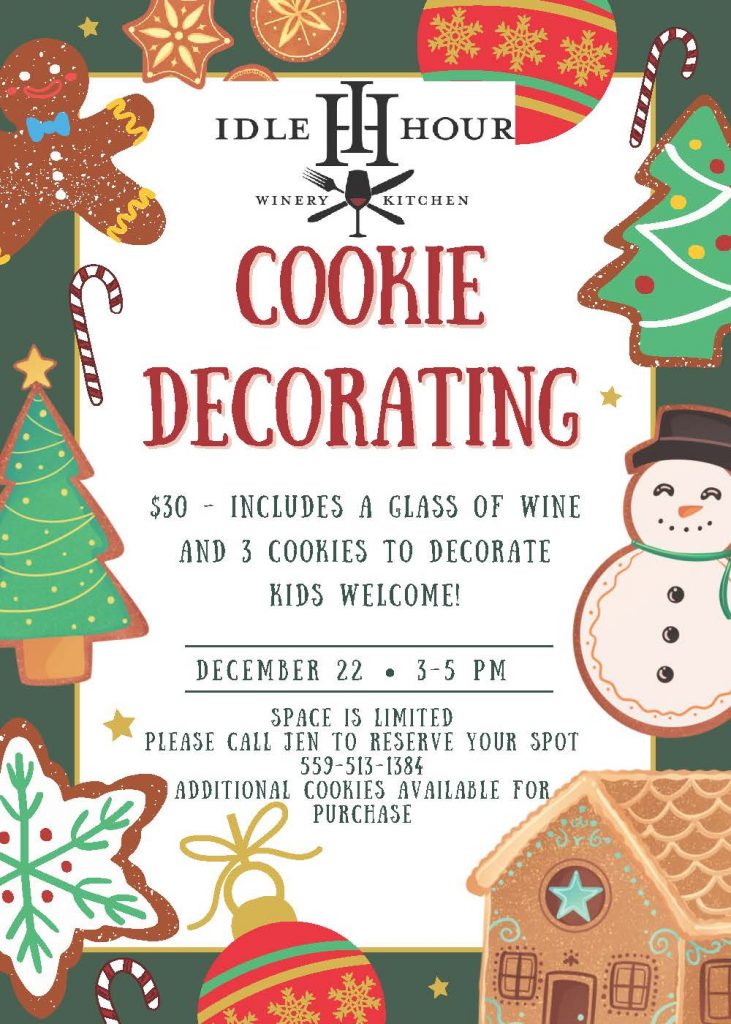 Flyer for Idle Hour Cookie Decorating