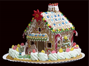 Image of a gingerbread house.