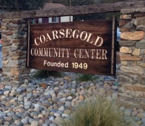 Image of the Coarsegold Community center sign